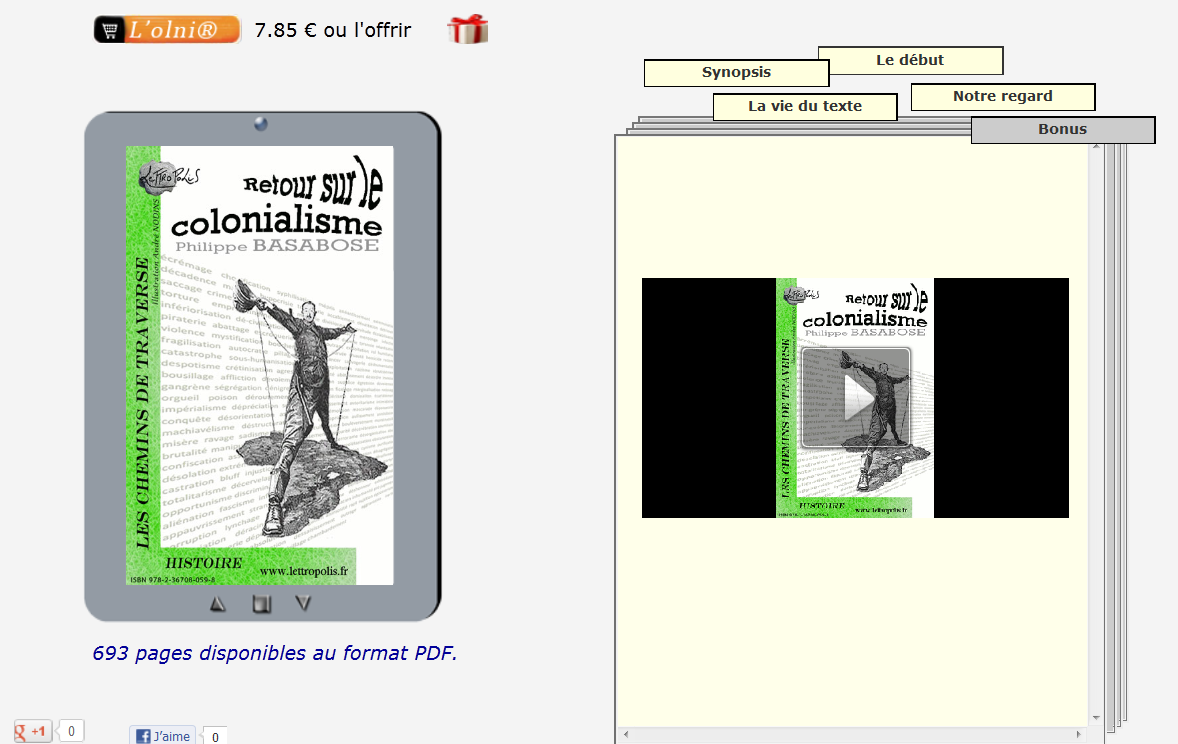 PHILIPPE BASABOSE EN VIDEO SUR LETTROPOLIS
