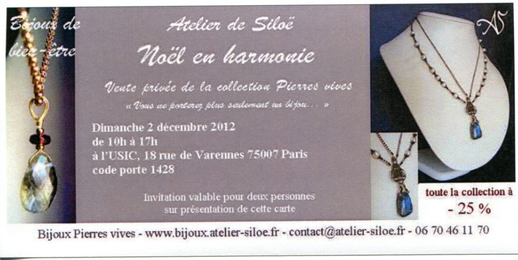 SILOË, LE 2 DECEMBRE