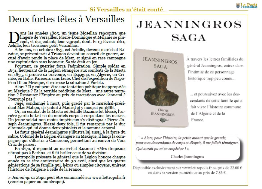 Jeanningros saga sur Le Petite Versaillais